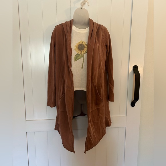 H&M Sweaters - H&M Mauve Hooded Cardigan